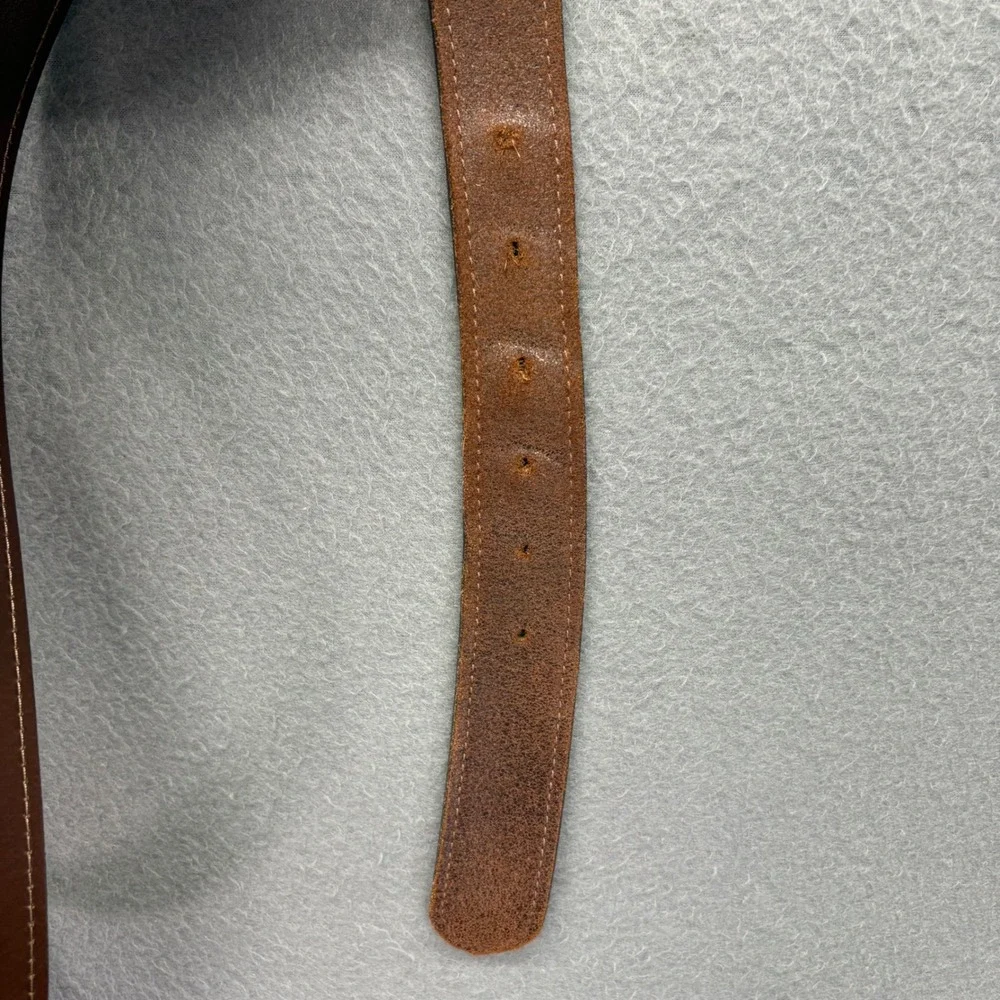 Allen Edmonds Belt Mens 40 Brown Leather Rugged Made In USA 1016717